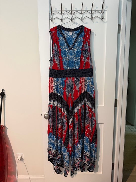 Bila Dresses & Skirts - Bila Red and Blue Paisley Maxi Dress